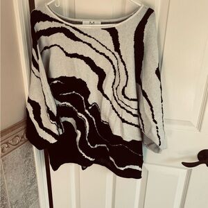 Magaschoni Black and Gray Women's Cardigan